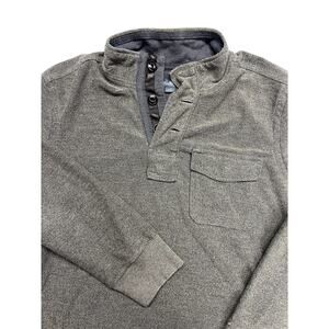 Eddie Bauer Men's XL Brown Thick Cotton Blend Henley Pullover Shirt Gorpcore